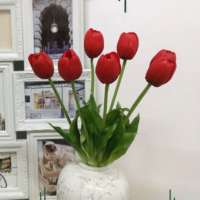Искусственные цветы в Набережных Челнах | Цветы искусственные «Тюльпаны», красные, букет