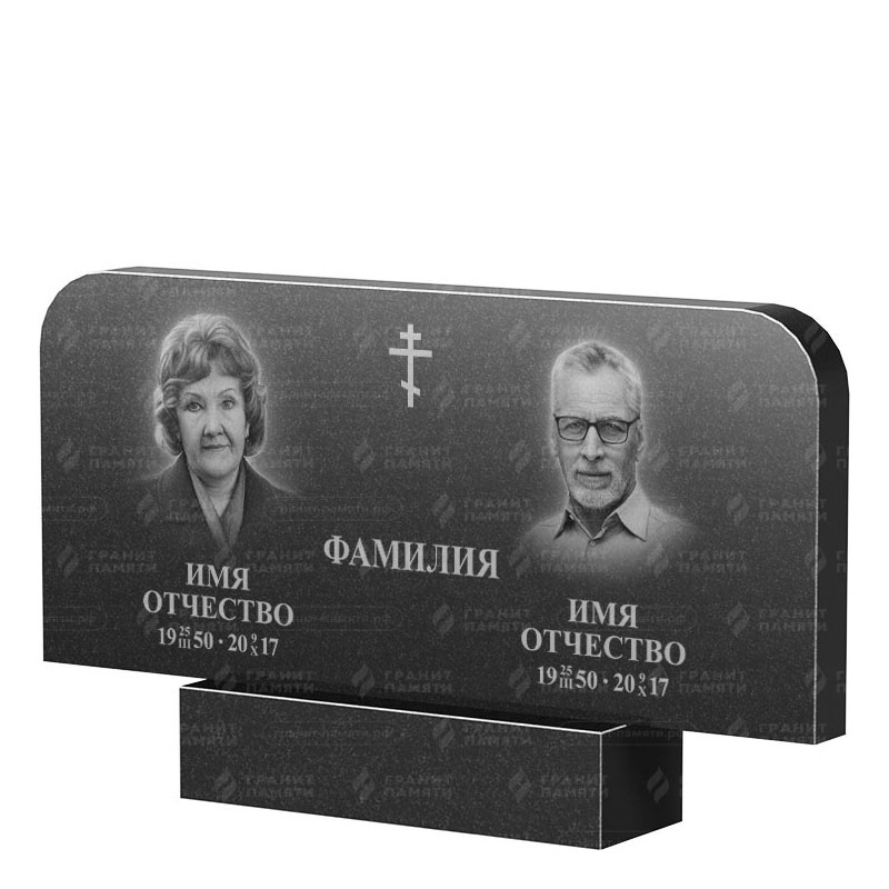 Памятники из гранита двойные в&nbsp;Набережных Челнах | Двойной гранитный памятник ФГ-254
