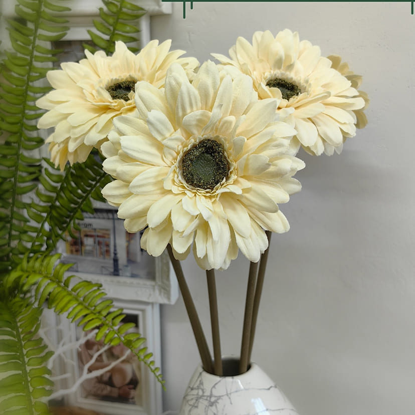 Искусственные цветы в Набережных Челнах | Цветок искусственный «Гербера», молочно-персиковая, одиночный