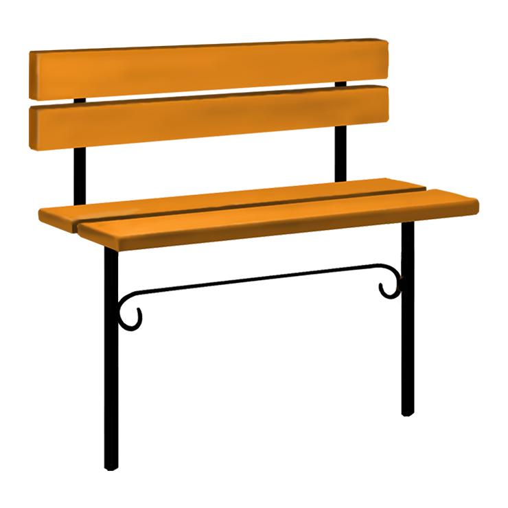 Металлические оградки, столы, скамейки в&nbsp;Набережных Челнах | Скамейка №4 со спинкой