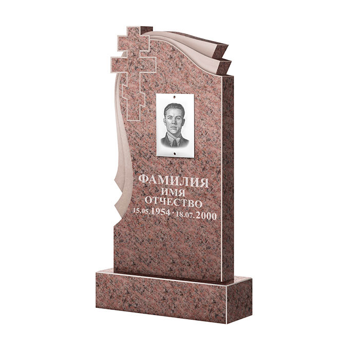 Гранитные памятники в&nbsp;Набережных Челнах | Памятник из гранита Розалия Pink ФГЦ-081