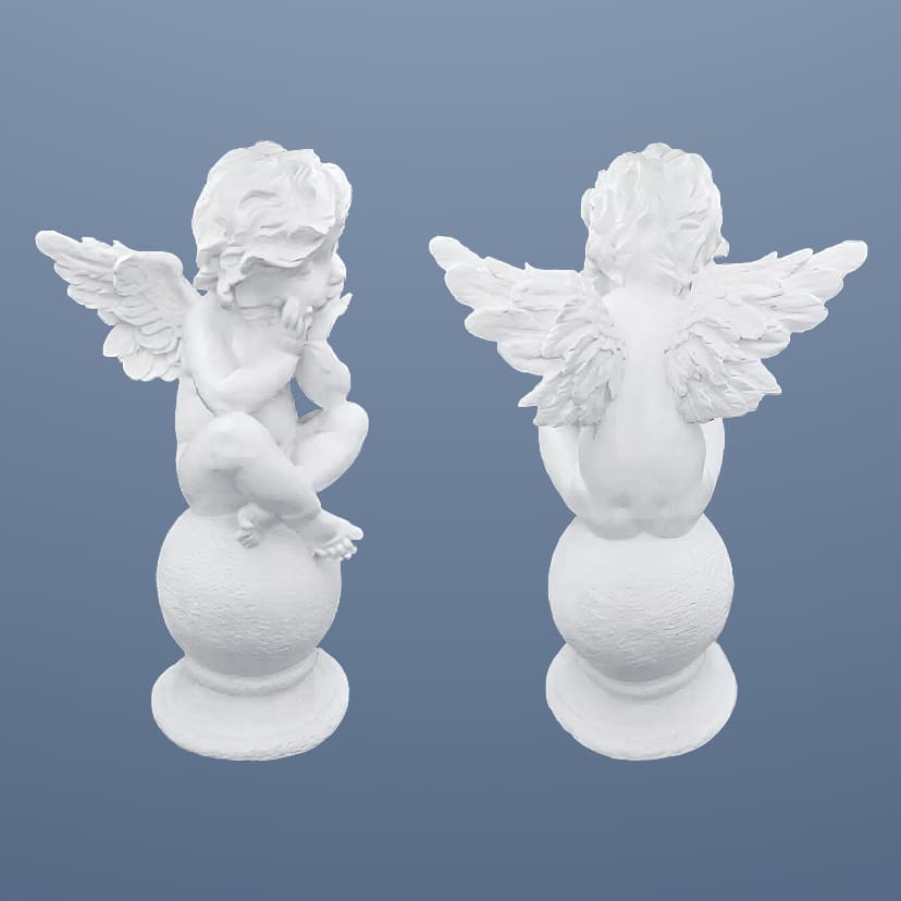 Скульптуры из искусственного мрамора в Набережных Челнах | Скульптура ангел на шаре №1