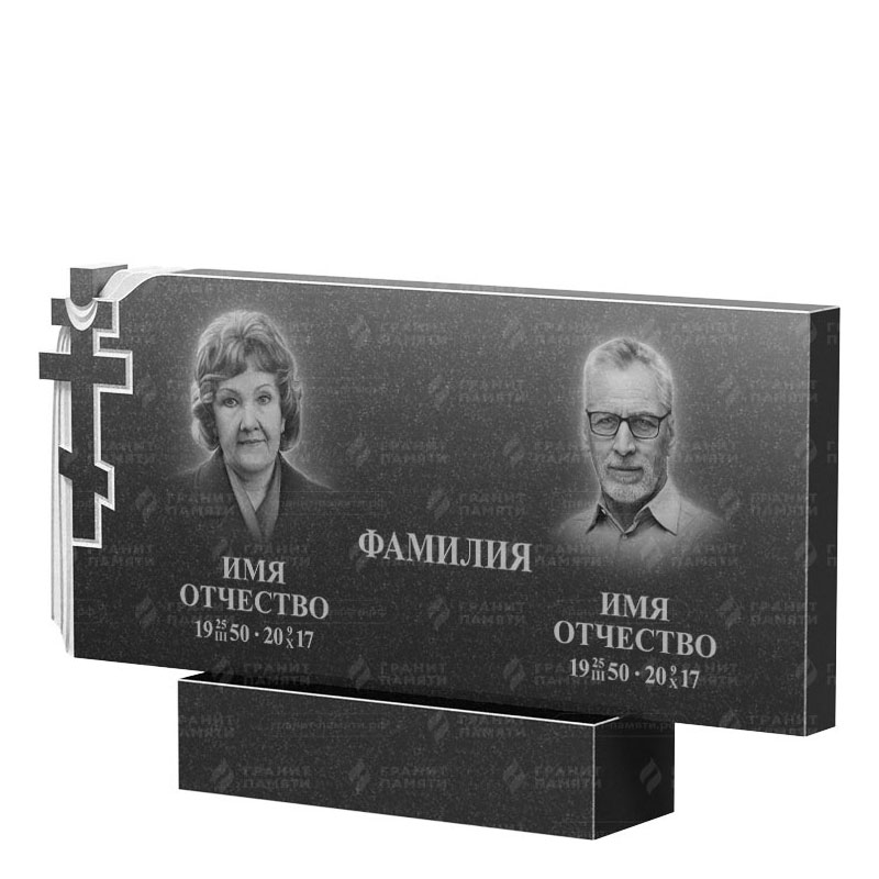 Памятники из гранита двойные в&nbsp;Набережных Челнах | Двойной гранитный памятник ФГ-139