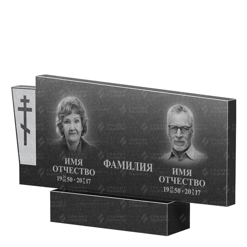 Памятники из гранита двойные в&nbsp;Набережных Челнах | Двойной гранитный памятник ФГ-137