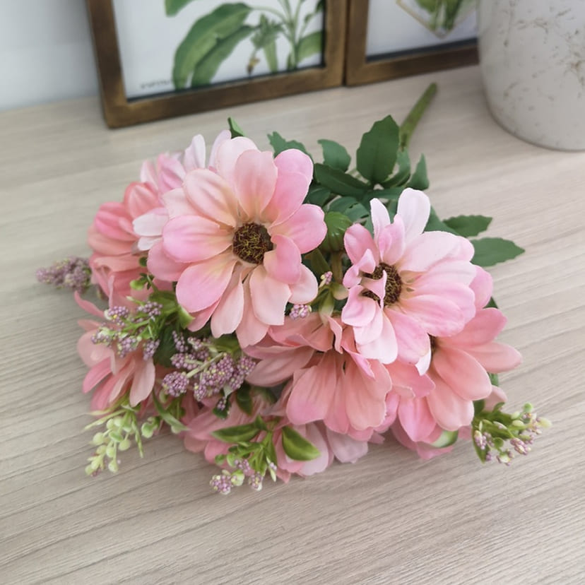 Искусственные цветы в Набережных Челнах | Цветы искусственные «Ромашки с бутонами», розовые, букет