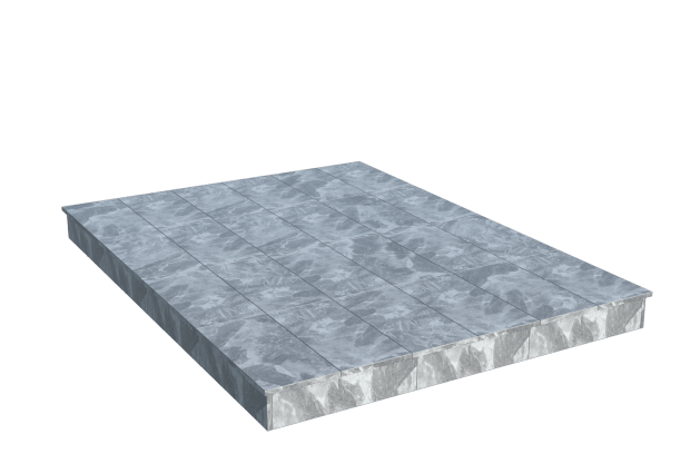 Площадки на могилу в&nbsp;Набережных Челнах | Площадка с вертикальной (15 см) мраморной облицовкой