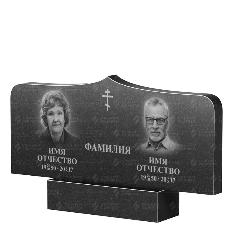Гранитные памятники в&nbsp;Набережных Челнах | Двойной гранитный памятник ФГ-260