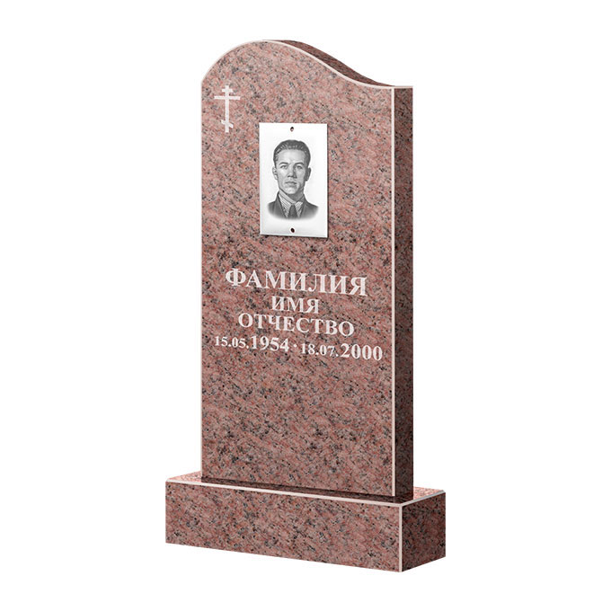 Памятники из цветного гранита в&nbsp;Набережных Челнах | Памятник из гранита Розалия Pink ФГЦ-030