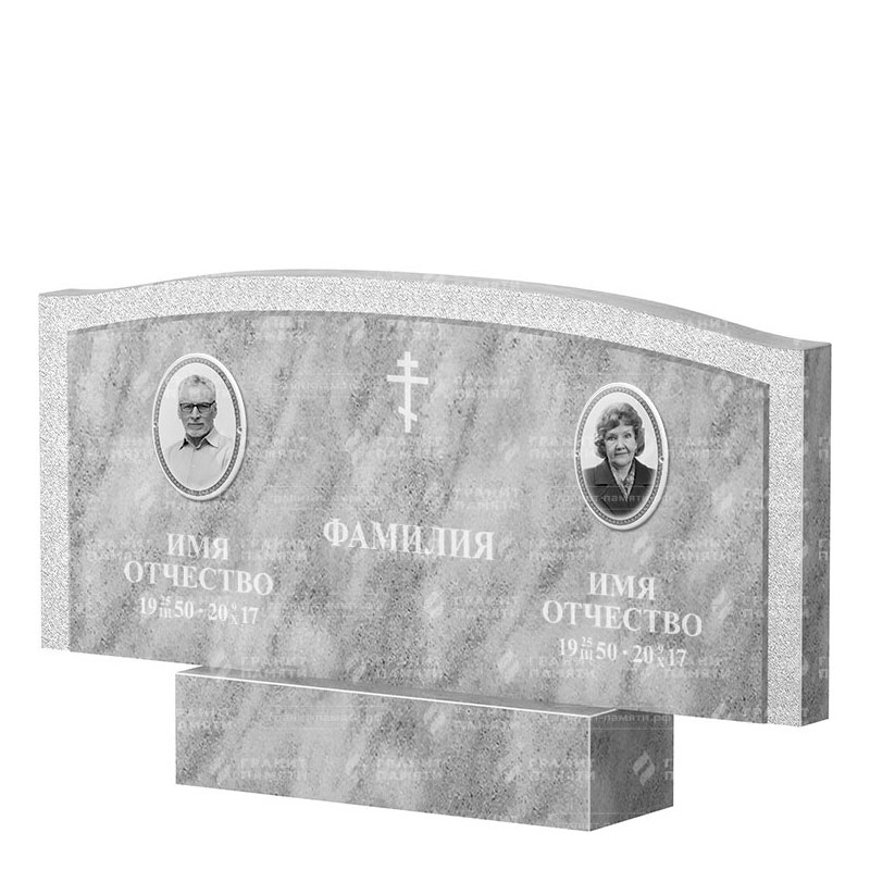 Памятники из мрамора в&nbsp;Набережных Челнах | Двойной мраморный памятник ФМ-131