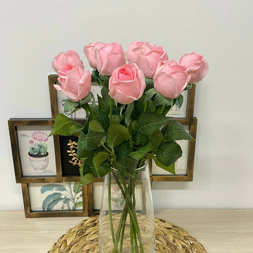 Искусственные цветы в Набережных Челнах | Цветок искусственный «Роза», нежно-розовая, одиночный