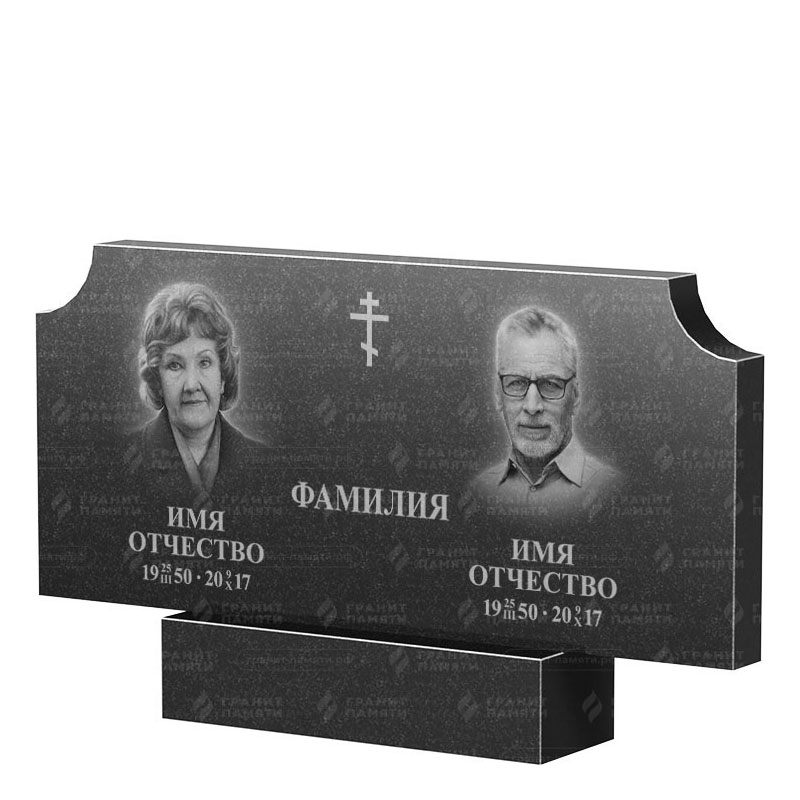 Памятники из гранита двойные в&nbsp;Набережных Челнах | Двойной гранитный памятник ФГ-253