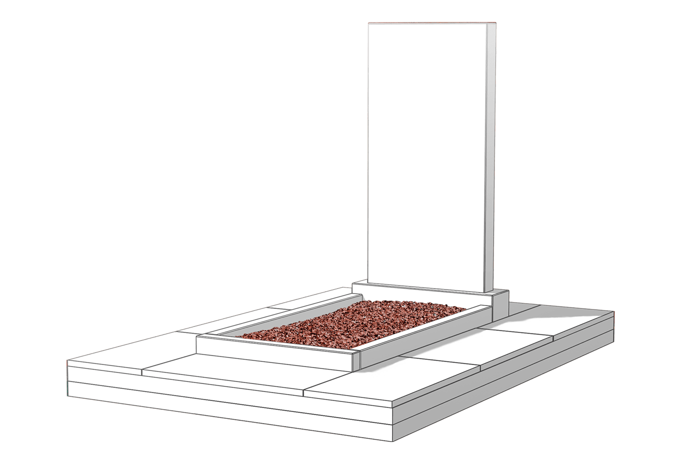 Засыпка цветника камушками в Набережных Челнах