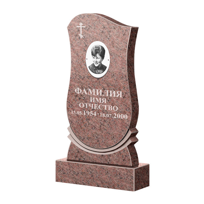 Гранитные памятники в&nbsp;Набережных Челнах | Памятник из гранита Розалия Pink ФГЦ-056