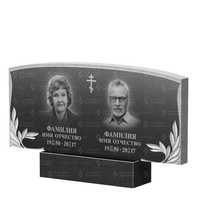 Памятники из гранита двойные в&nbsp;Набережных Челнах | Двойной гранитный памятник ФГ-135