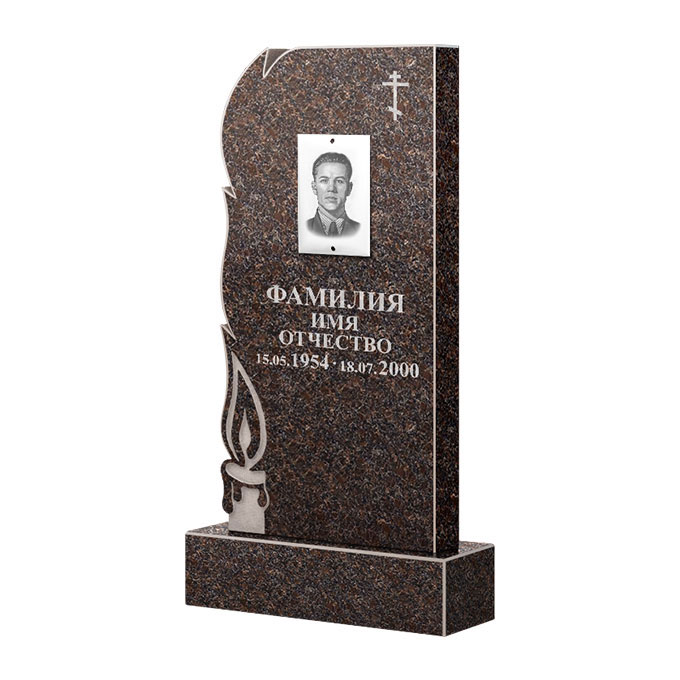 Памятники из цветного гранита в&nbsp;Набережных Челнах | Памятник из гранита Карел Brown ФГЦ-106
