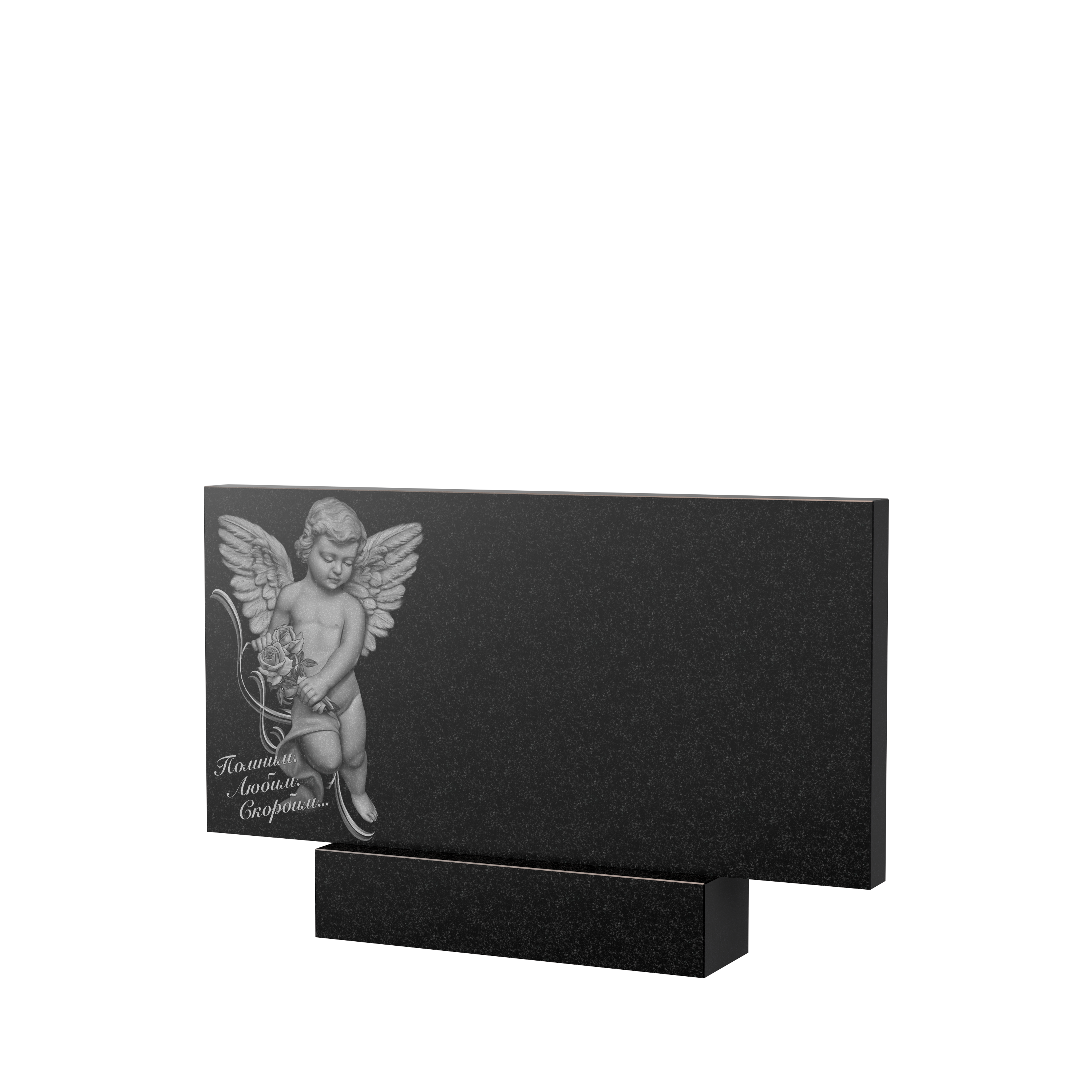 Художественное оформление памятника в&nbsp;Набережных Челнах | Художественное оформление на гранитную стелу, рисунок ГХО-008