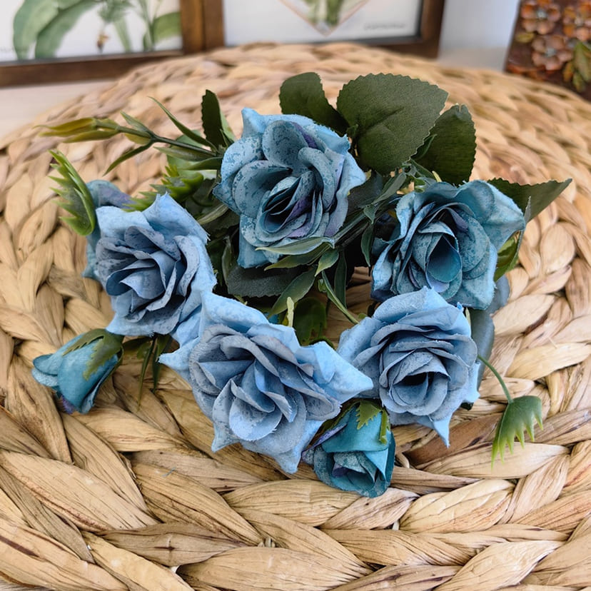 Искусственные цветы в Набережных Челнах | Цветы искусственные «Розы», синие, букет