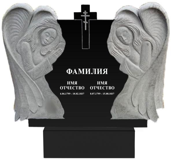 Памятники с ангелом на могилу в&nbsp;Набережных Челнах | Гранитный памятник Ангел №1