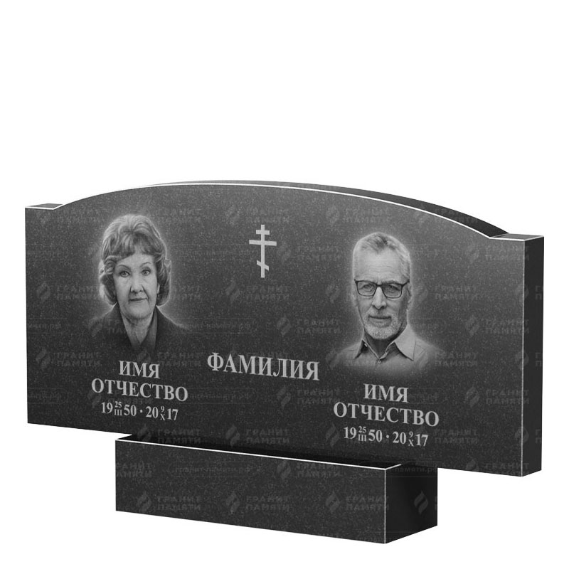 Гранитные памятники в&nbsp;Набережных Челнах | Двойной гранитный памятник ФГ-257