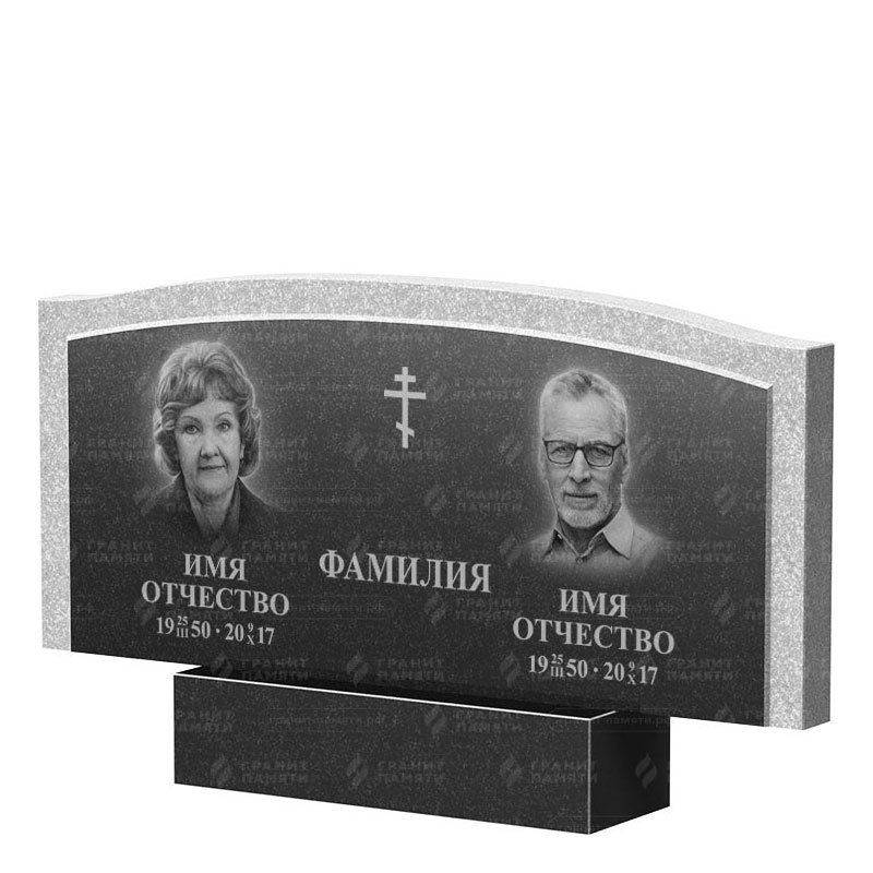 Памятники из гранита двойные в&nbsp;Набережных Челнах | Двойной гранитный памятник ФГ-131