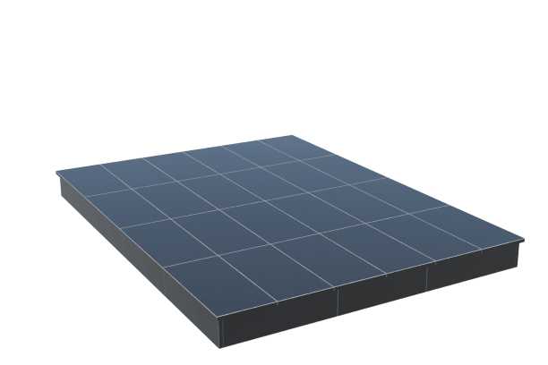 Площадки на могилу в&nbsp;Набережных Челнах | Площадка с вертикальной (15 см) облицовкой гранитом Габбро