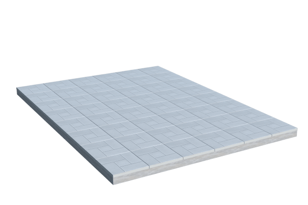 Площадки на могилу в&nbsp;Набережных Челнах | Площадка с тротуарной плиткой