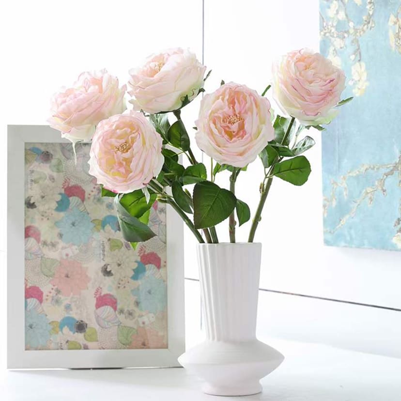 Искусственные цветы в Набережных Челнах | Цветок искусственный «Роза пионовидная», молочно-розовая, одиночный