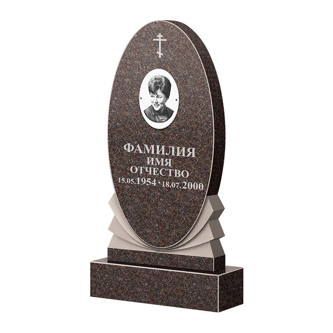Памятники из цветного гранита в&nbsp;Набережных Челнах | Памятник из гранита Карел Brown ФГЦ-068