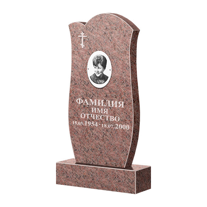 Памятники из цветного гранита в&nbsp;Набережных Челнах | Памятник из гранита Розалия Pink ФГЦ-039