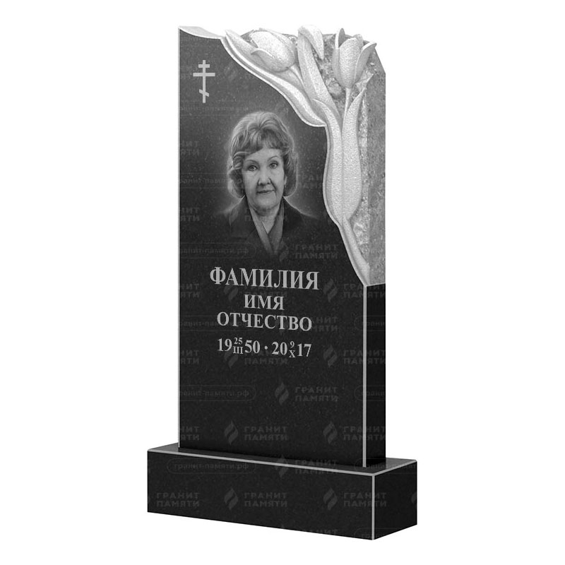 Памятники из гранита с цветами в&nbsp;Набережных Челнах | Гранитный памятник ФГ-113